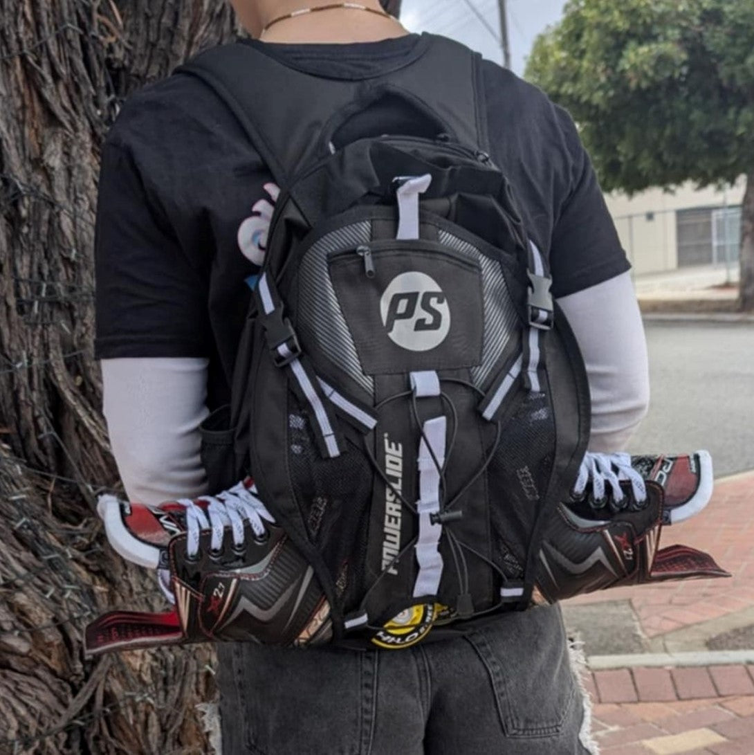 Powerslide Fitness Black Inline Skate Backpack - Lucky Skates