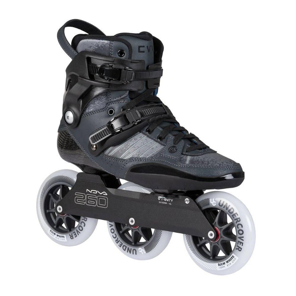 Powerslide HC Evo Pro 110mm Tri Inline Skates Blue Carbon - Lucky Skates 
