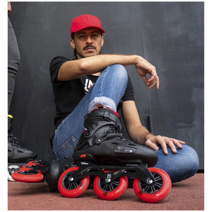 red tri urban skates