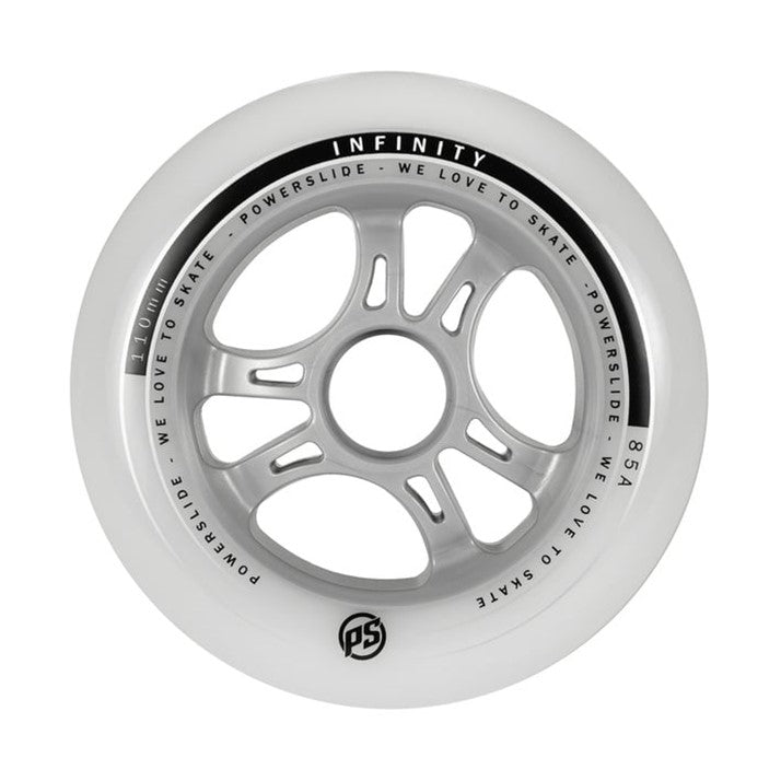 Powerslide Infinity II White Inline Wheel 110mm - Lucky Skates