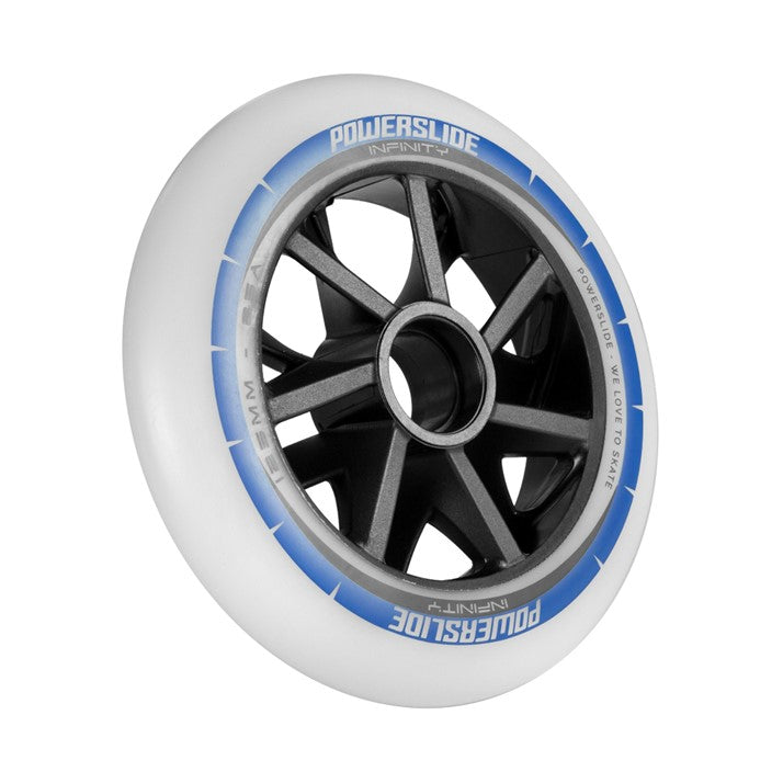 Powerslide Infinity White Inline Skate Wheels 125mm 85A - Lucky Skates