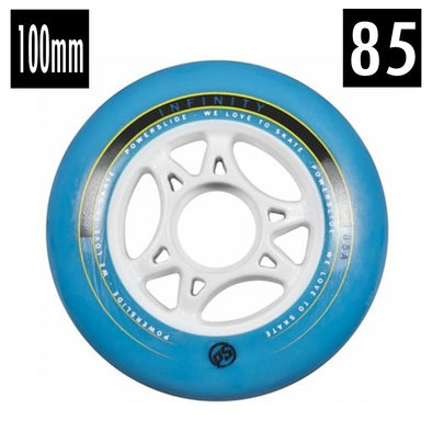 Powerslide Infinity II Blue Inline Wheel 85A 100mm - 6 Pack