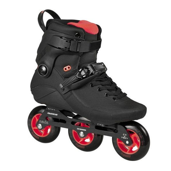 Powerslide Trinity Kaze Black Red 90 Inline Tri Skates - Lucky Skates