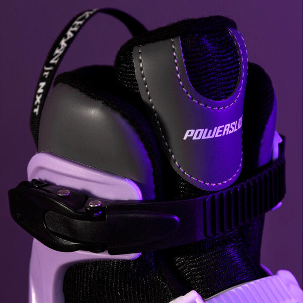 Kids Adjustable Powerslide Khaan Junior LTD White Purple Inline Skates *Last Pair* US 7-9