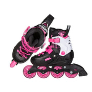 Powerslide Khaan Magic Kids Junior Adjustable Inline Skates Pink Black - Lucky Skates 