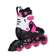 Powerslide Khaan Magic Kids Junior Adjustable Inline Skates Pink Black - Lucky Skates 