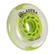Powerslide Lancea Grip Hockey Indoor Inline Wheels White/Green - 4 Pack - Lucky Skates
