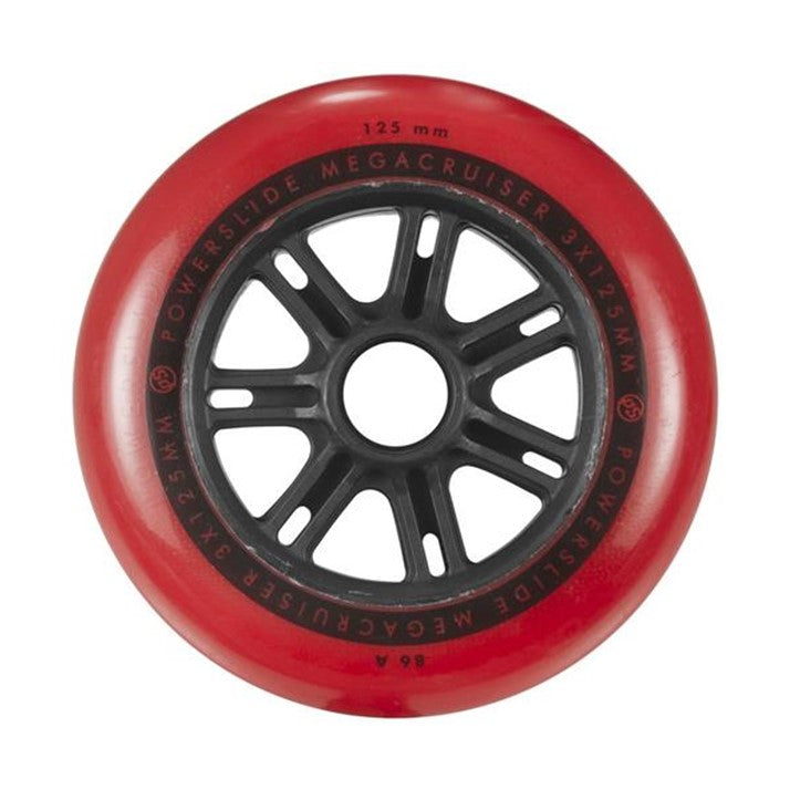 Powerslide Mega Cruiser Red Inline Skate Wheels - 6 Pack - Lucky Skates