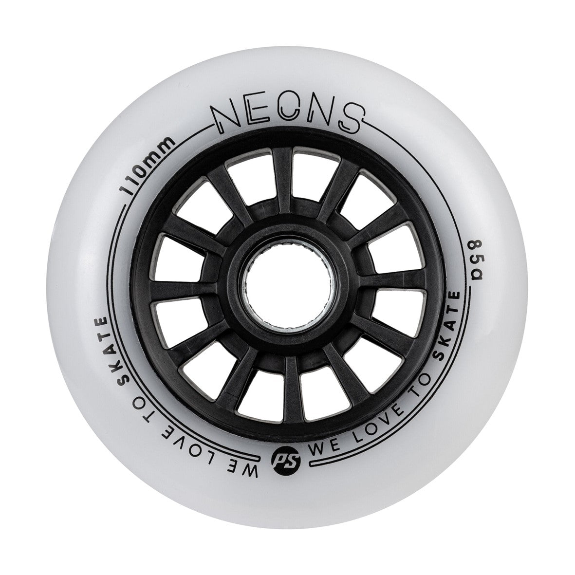 Powerslide Neons LED Light Up Inline Skate Wheels 110mm 85A - 3 Pack - Lucky Skates