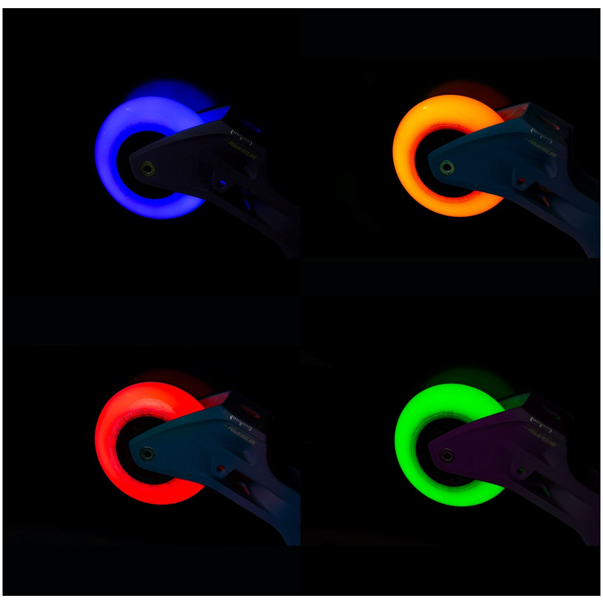 Powerslide Neons LED Light Up Inline Skate Wheels 80mm 85A - Lucky Skates
