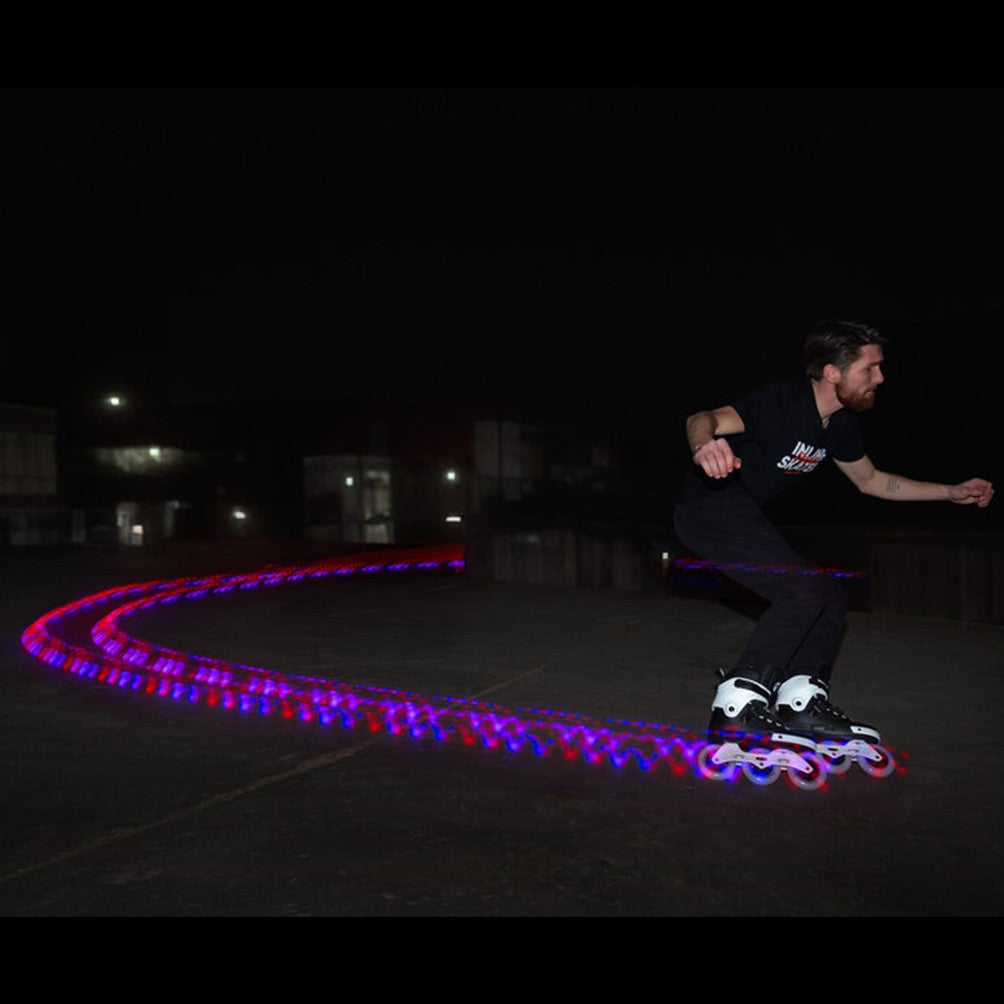 Powerslide Neons LED Inline Wheels 90mm 85A - 4 Pack