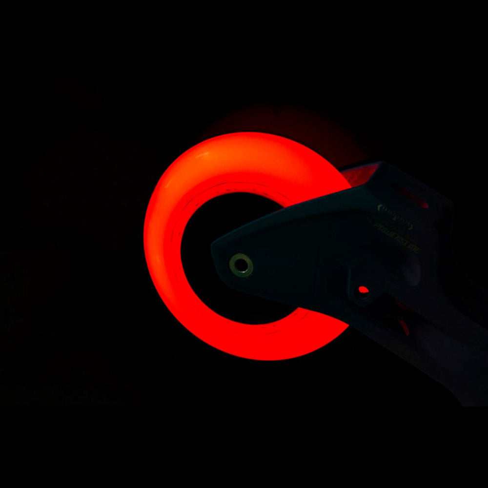 Powerslide Neons LED Light Up Inline Skate Wheels 85a 90mm Red - Lucky Skates
