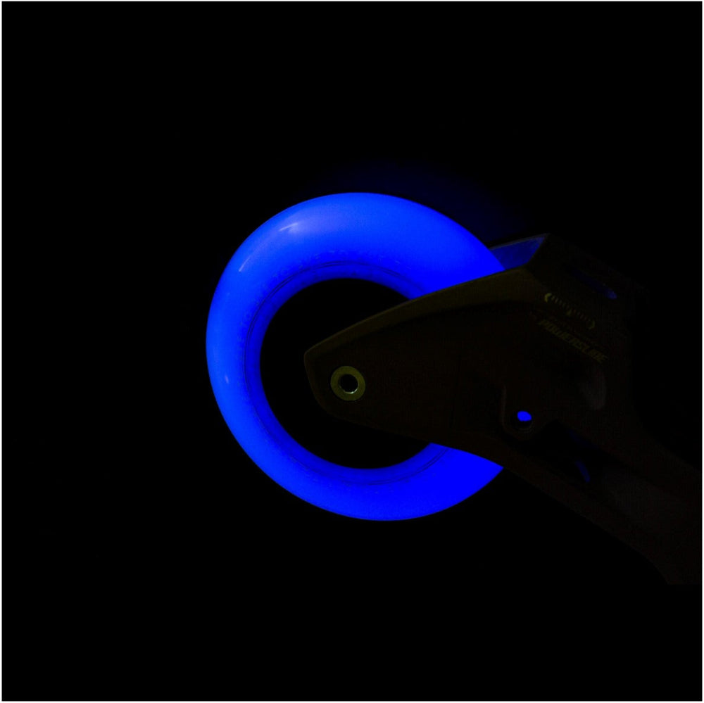 Powerslide Neons LED Light Up Inline Skate Wheels 85a 90mm Blue - Lucky Skates