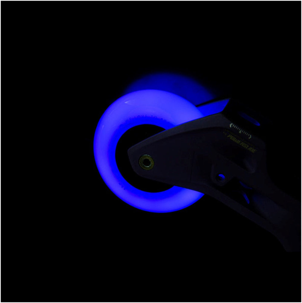 Powerslide Neons LED Light Up Inline Skate Wheels Blue 85a 80mm - Lucky Skates