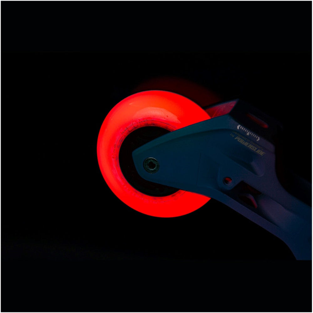 Powerslide Neons LED Light Up Inline Skate Wheels Red 85a 80mm - Lucky Skates