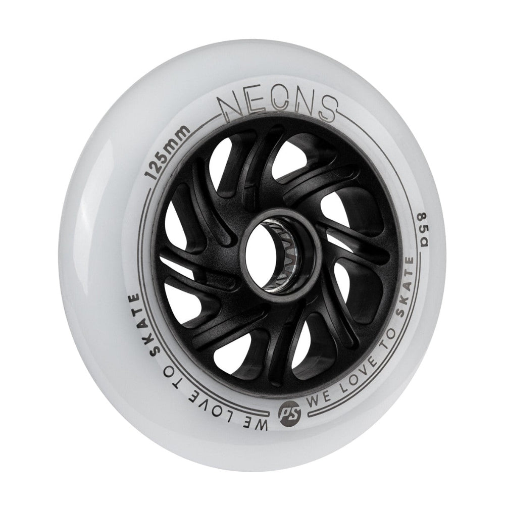 Powerslide Neons Multicolour LED Light Up Inline Skate Wheels Rainbow 85a 125mm - Lucky Skates