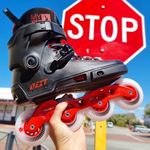 Powerslide Next Black Red 80 Inline Skates - Lucky Skates