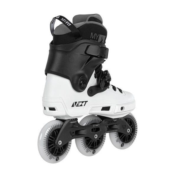 Powerslide Next Black White 100 Inline Tri Skates - Lucky Skates