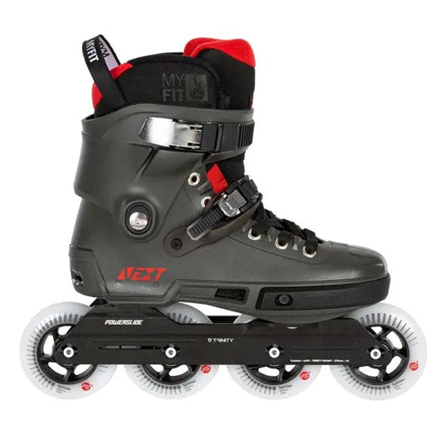 Powerslide Next Charcoal Grey Red 90 Inline Skates - Lucky Skates