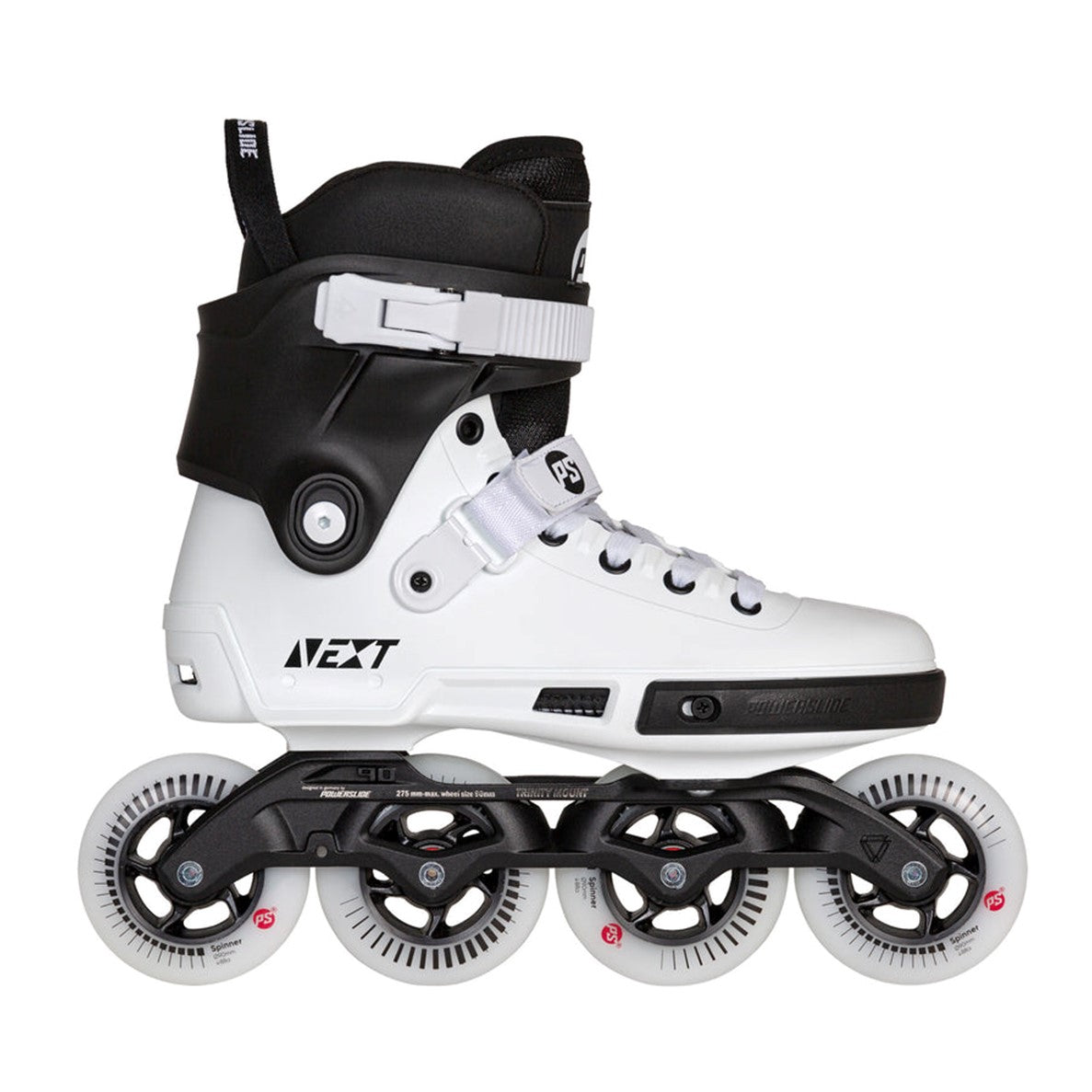 Powerslide Next Core Trinity Black White 90 Inline Skates - Lucky Skates