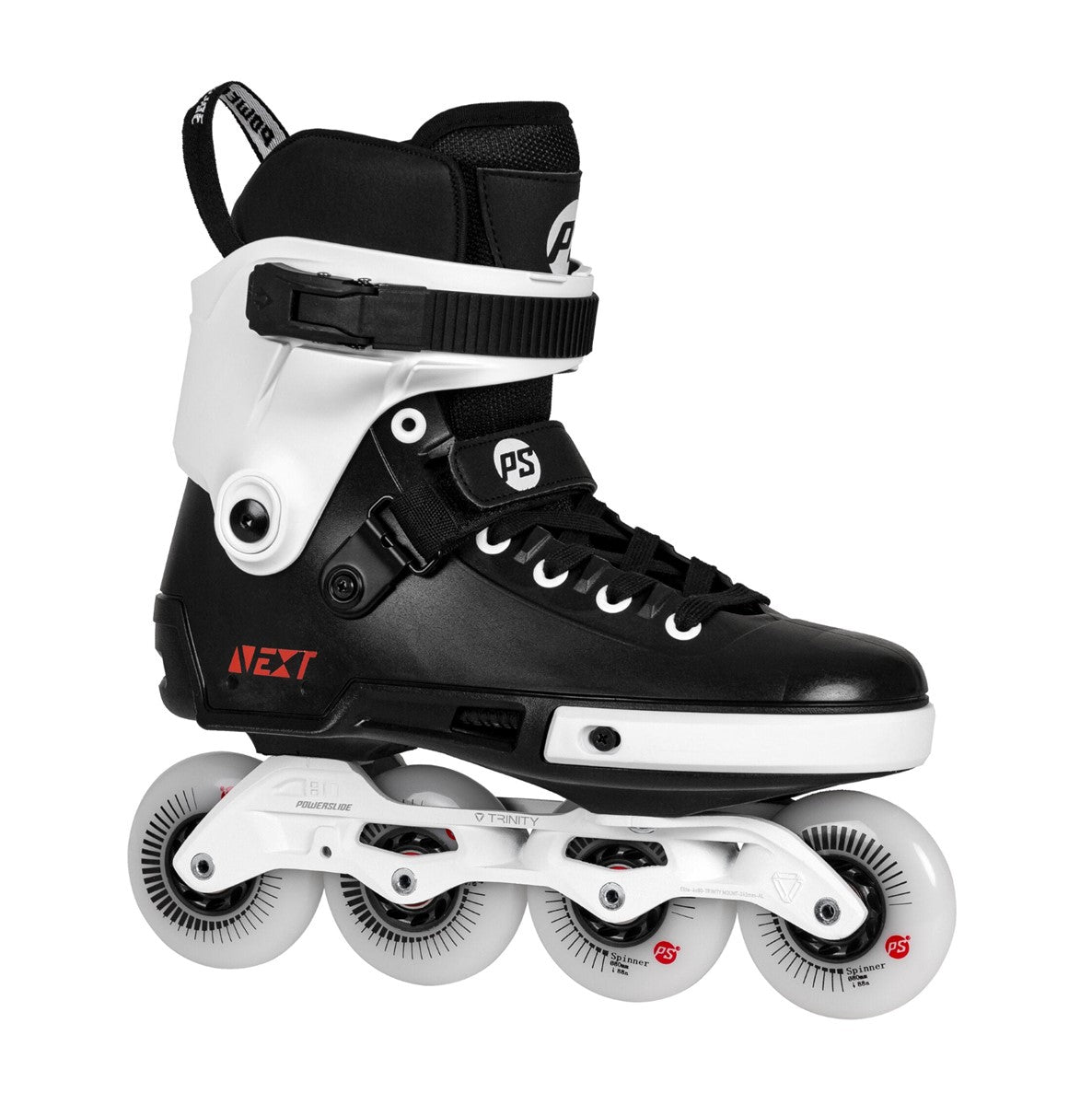 Powerslide Next Trinity Core Black White 80 Inline Skates - Lucky Skates