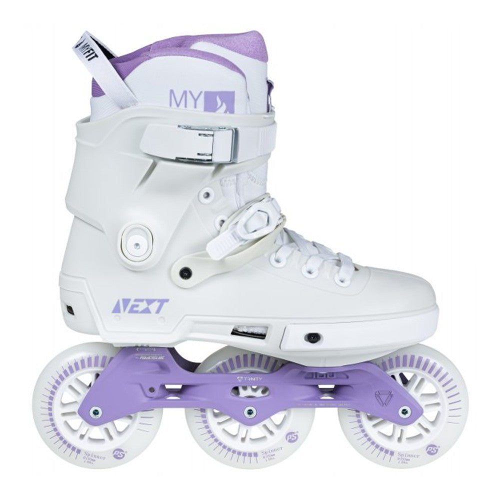 Powerslide Next White Grey Lilac 100 Inline Skates - Lucky Skates 