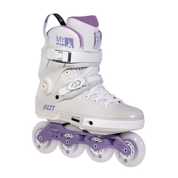 Powerslide Next Women's White/Lilac/Grey 80 Inline Skates - Lucky Skates