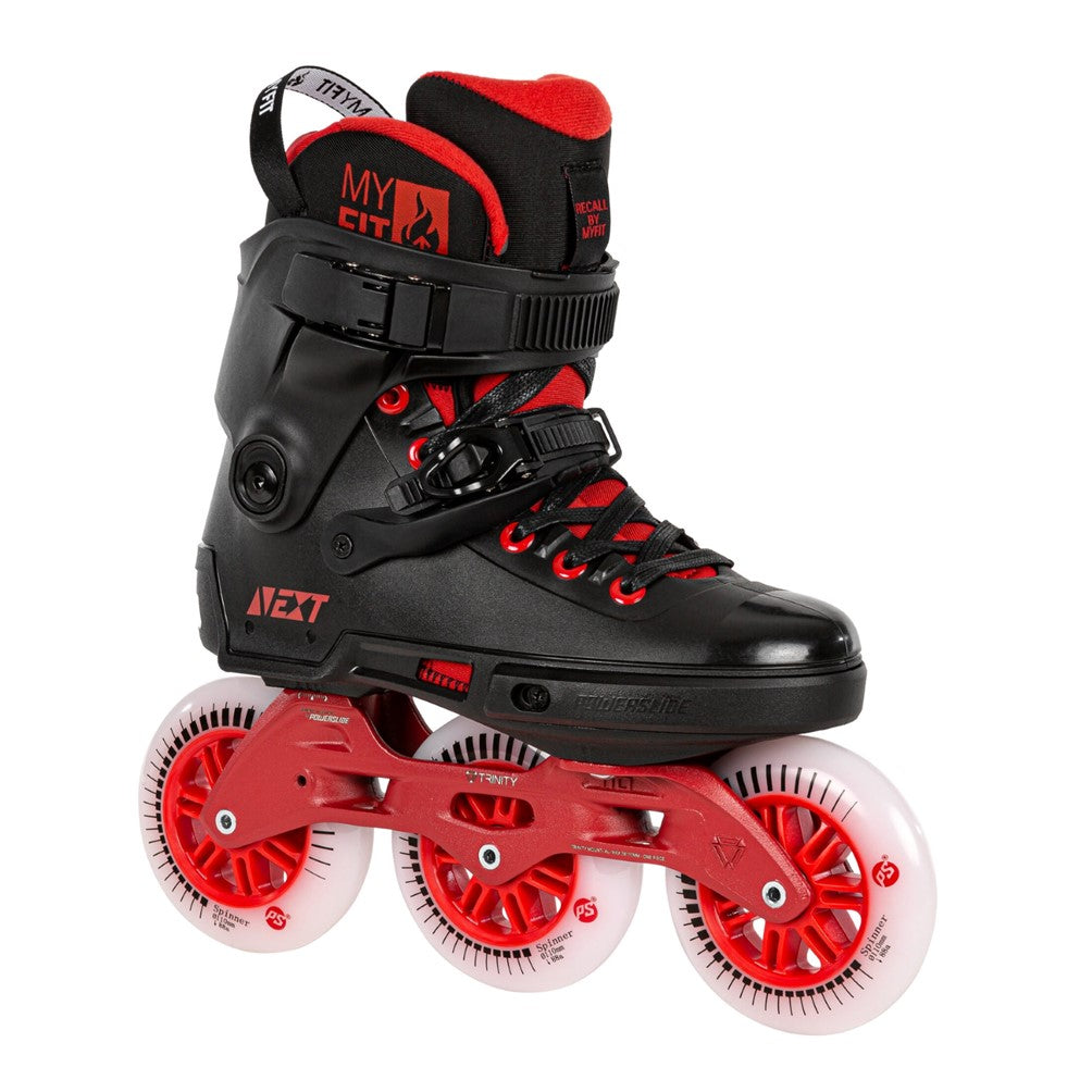 Powerslide Next Red Black 110 Inline Tri Skates - Lucky Skates