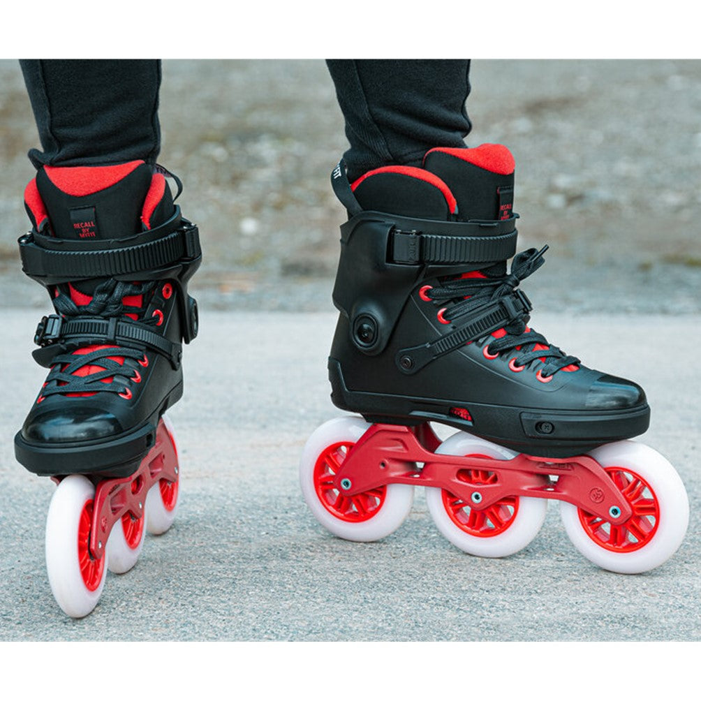 Powerslide Next Red Black 110 Inline Tri Skates - Lucky Skates