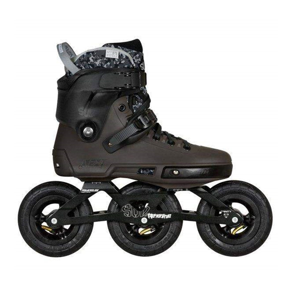 Powerslide Next Brown Trinity Renegade Off Road 125 Inline Tri Skates Brown - Lucky Skates