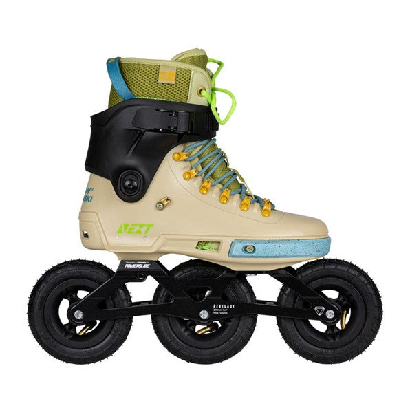 Powerslide Next Trinity Offroad Renegade Werbeski Pro 125 SUV Inline Tri Skates Cream - Lucky Skates