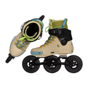 Powerslide Next Trinity Offroad Renegade Werbeski Pro 125 Inline Tri Skates Cream - Lucky Skates