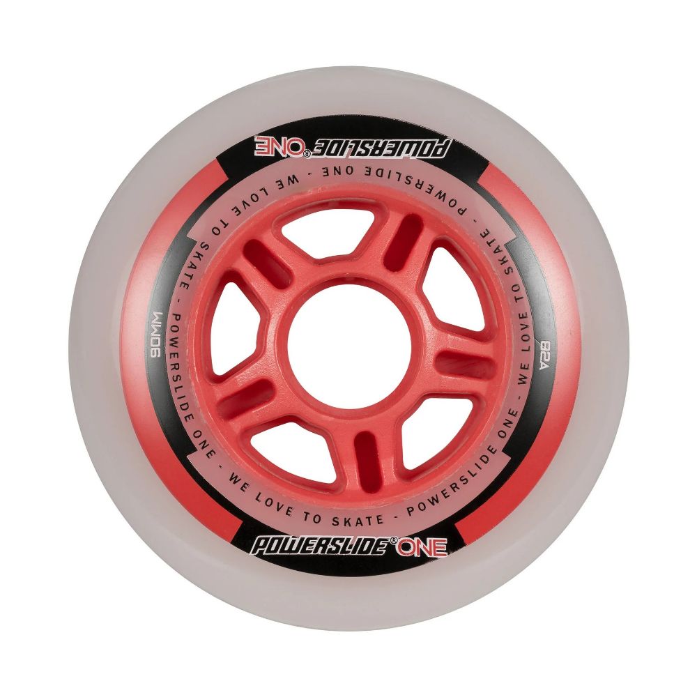Powerslide ONE Inline Skate Wheel 82A 90mm Red - Lucky Skates 