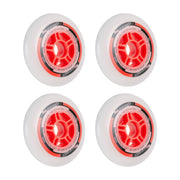 Powerslide ONE Inline Skate Wheel Red White 82a 100mm 4 Pack - Lucky Skates