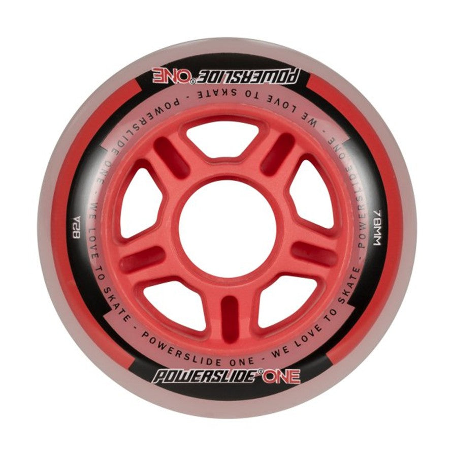 Powerslide One Inline Wheel 76mm 82A Red - 8 Pack