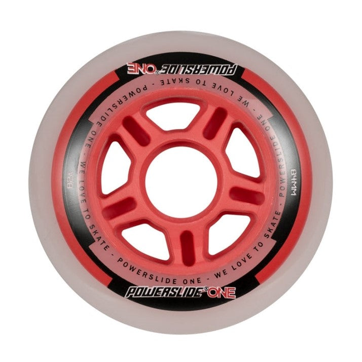 Powerslide One Red Inline Wheel 84mm 82A - Lucky Skates