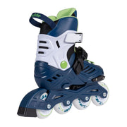 Kids Adjustable Powerslide One Khaan Junior LTD Deep Blue Green Inline Skates - Lucky Skates