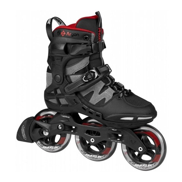 Powerslide Phuzion Argon Ash 110 Inline Tri Skates Grey Red - Lucky Skates