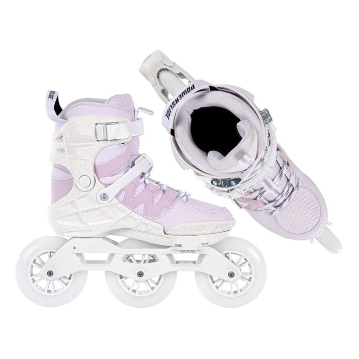 Powerslide Trinity Phuzion Argon Berry 110 Inline Tri Skates Pink - Lucky Skates