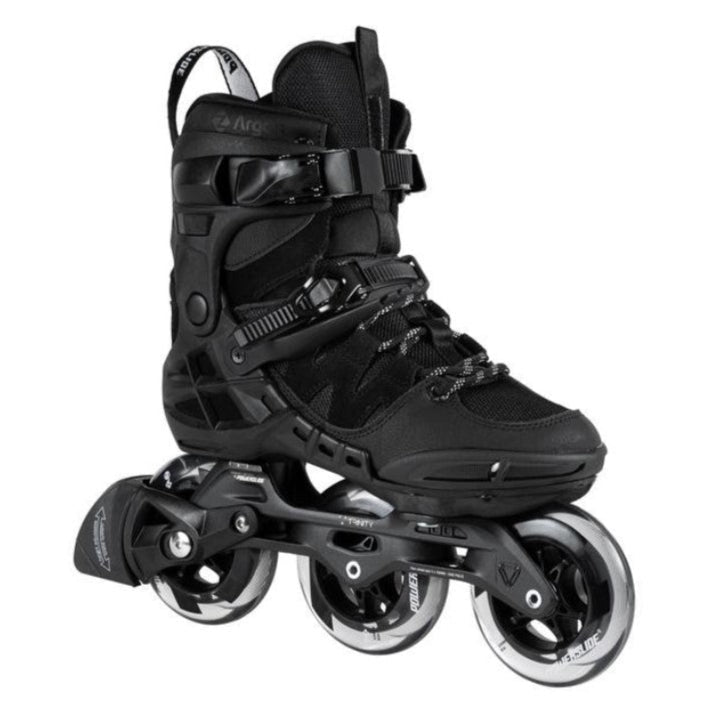 Powerslide Phuzion Argon Black 100 Inline Tri Skates - Lucky Skates