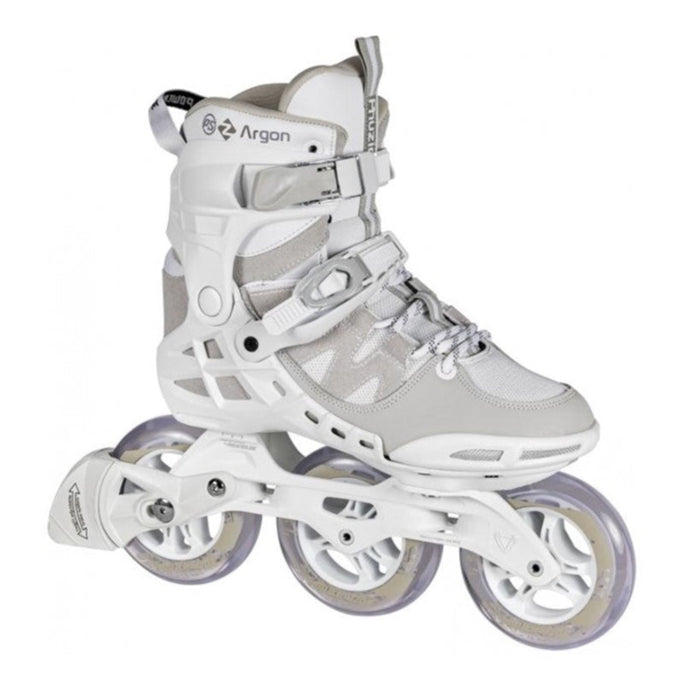 Powerslide Phuzion Argon Cloud 110 Womens Inline Tri Skates White Grey - Lucky Skates
