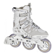 Powerslide Phuzion Argon Cloud 110 Womens Inline Tri Skates White Grey - Lucky Skates
