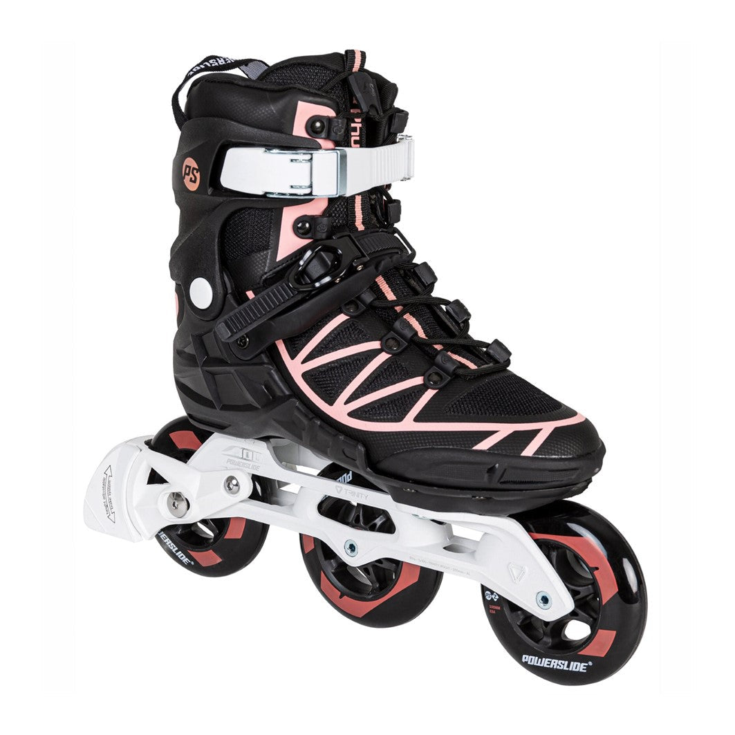 Powerslide Phuzion Argon Coral Tri 100 Inline Skates Black Orange - Lucky Skates
