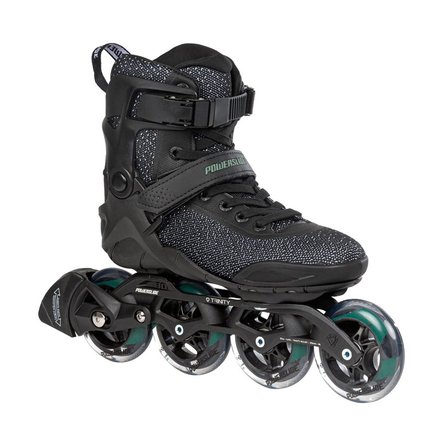 Powerslide Trinity Phuzion Enzo BW 90 Inline Skates Navy Green - Lucky Skates