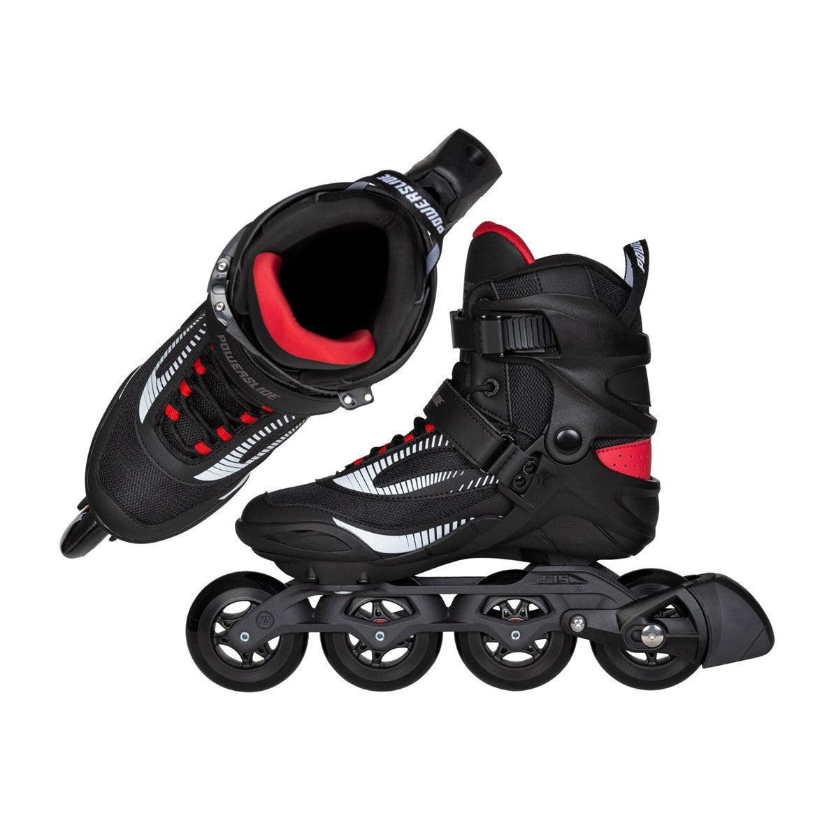 Powerslide Phuzion Trinity Radon Charcoal Red  84 Inline Skates - Lucky Skates