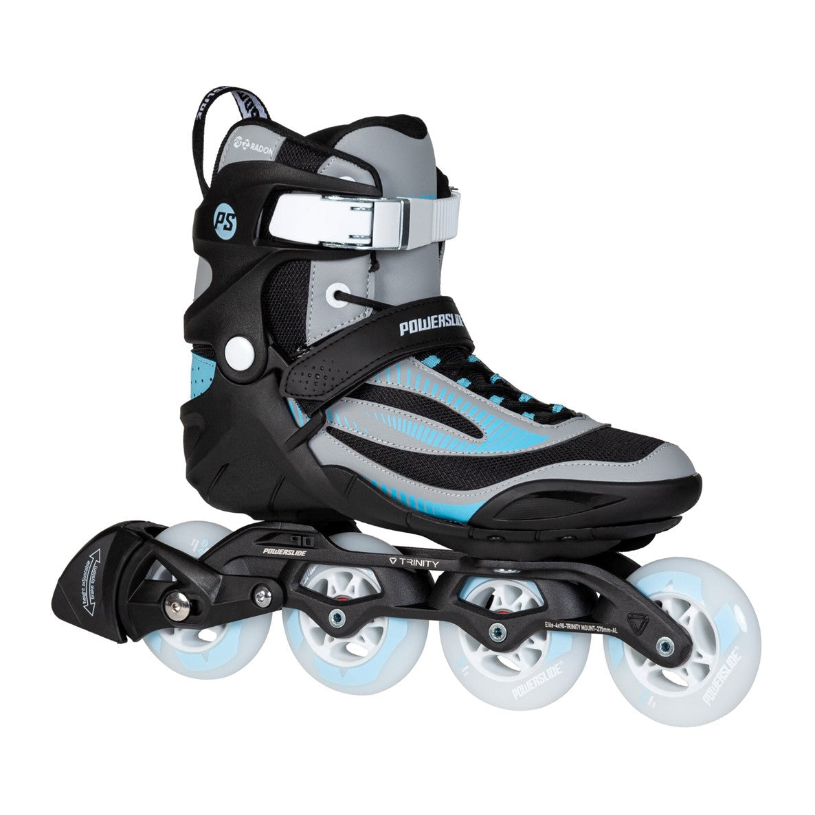 Powerslide Phuzion Radon Slate Grey Blue 84 Inline Skates - Lucky Skates