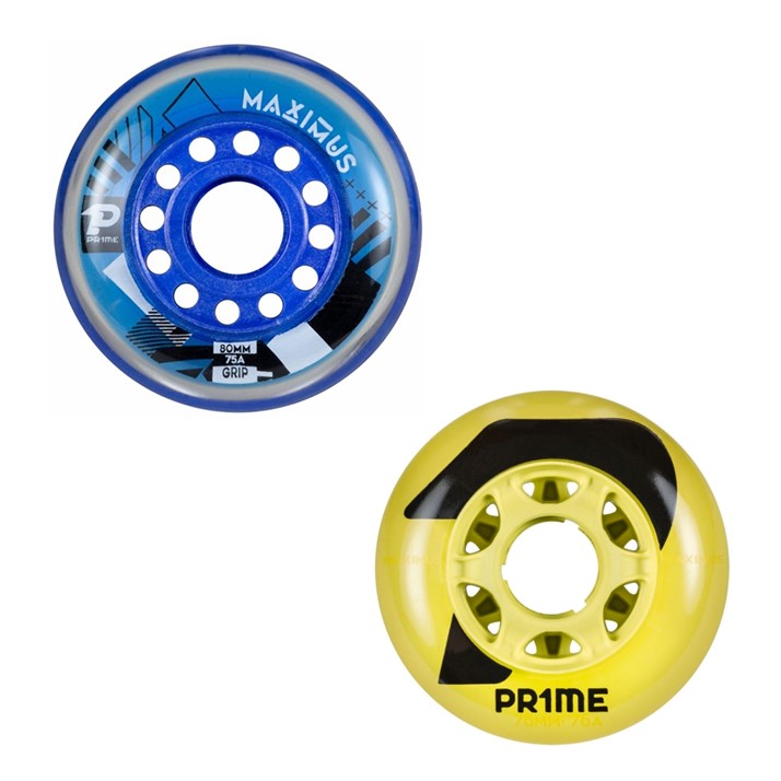 Powerslide Prime Maximus Yellow/Blue Indoor Wheels 76mm, 80mm, 100mm - Lucky Skates