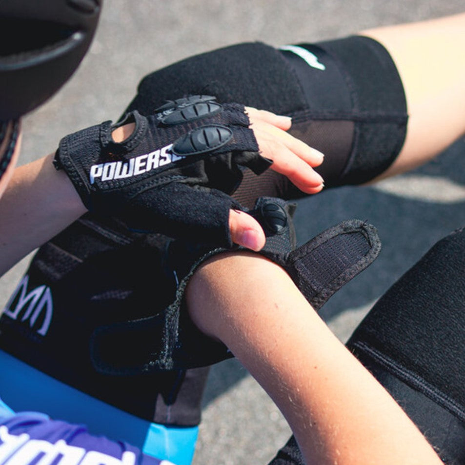 Powerslide Racing Pro Guanti Protettivi Con Stecca E Imbottitura In Kevlar Per Pattinaggio Di Velocità - Uomo, Donna E Bambino