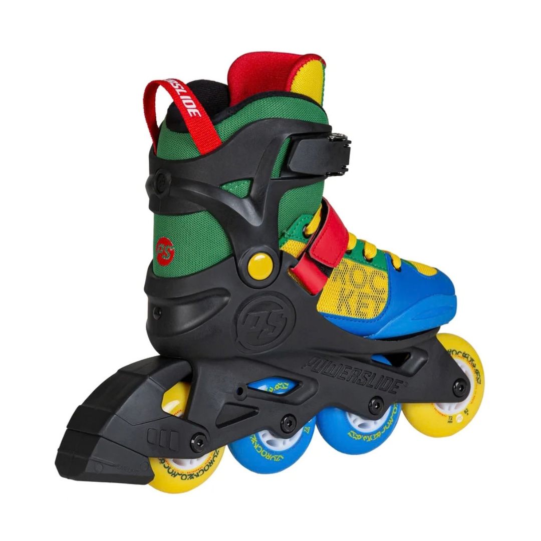 Powerslide Rocket Motley Children's Adjustable Inlines Red Blue Yellow Green - Lucky Skates 