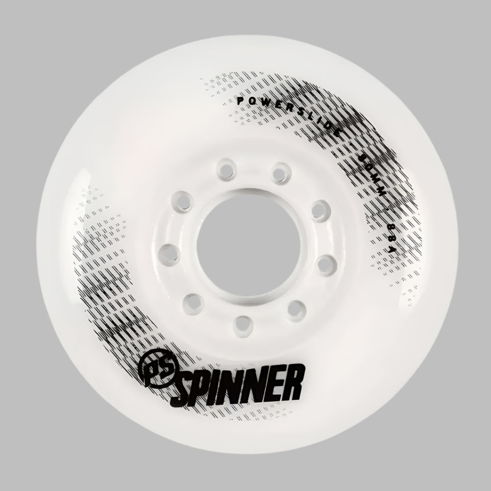 Powerslide Spinner White Inline Wheels 80mm 88A - Lucky Skates 